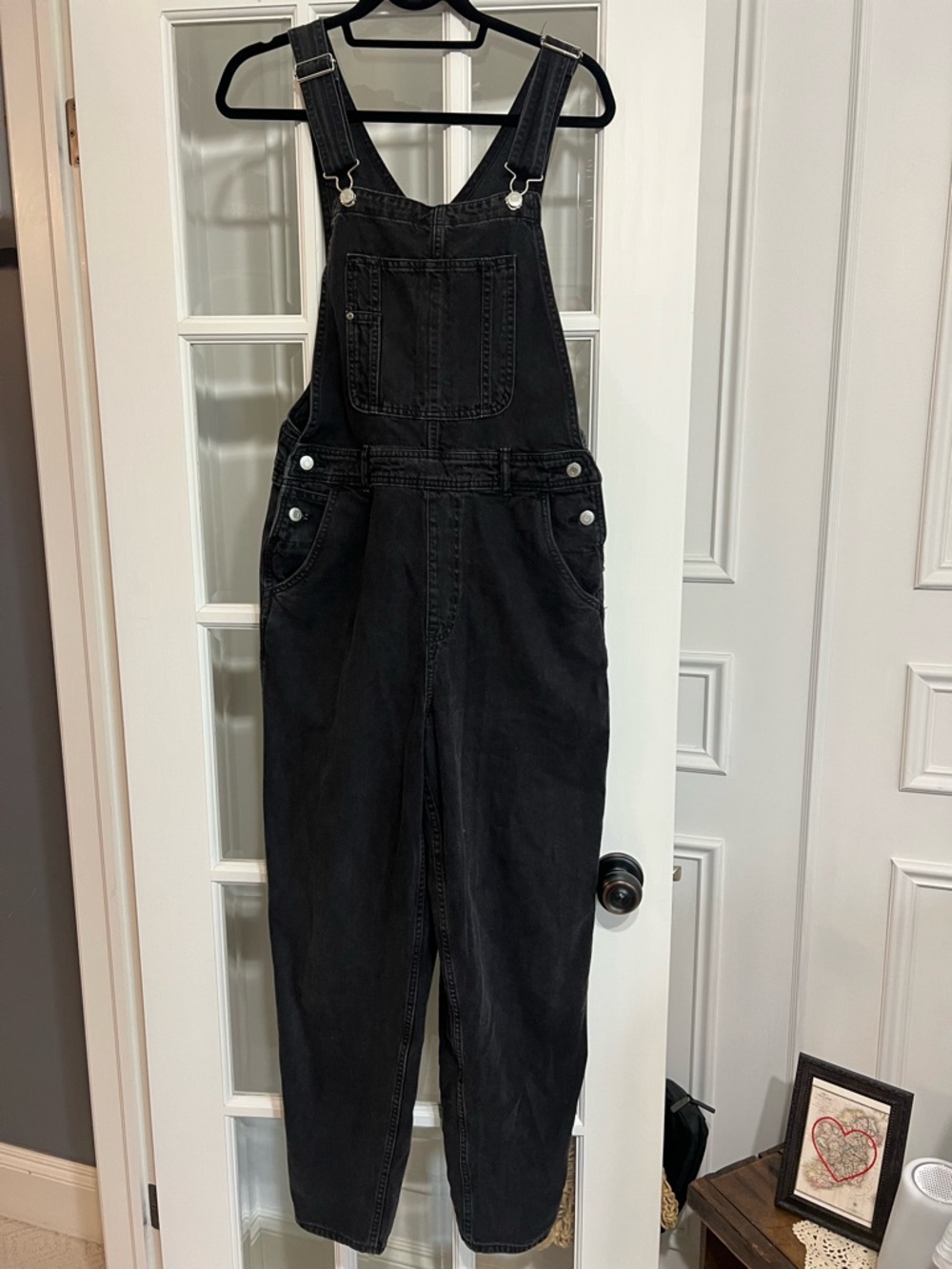 Black Denim Overalls